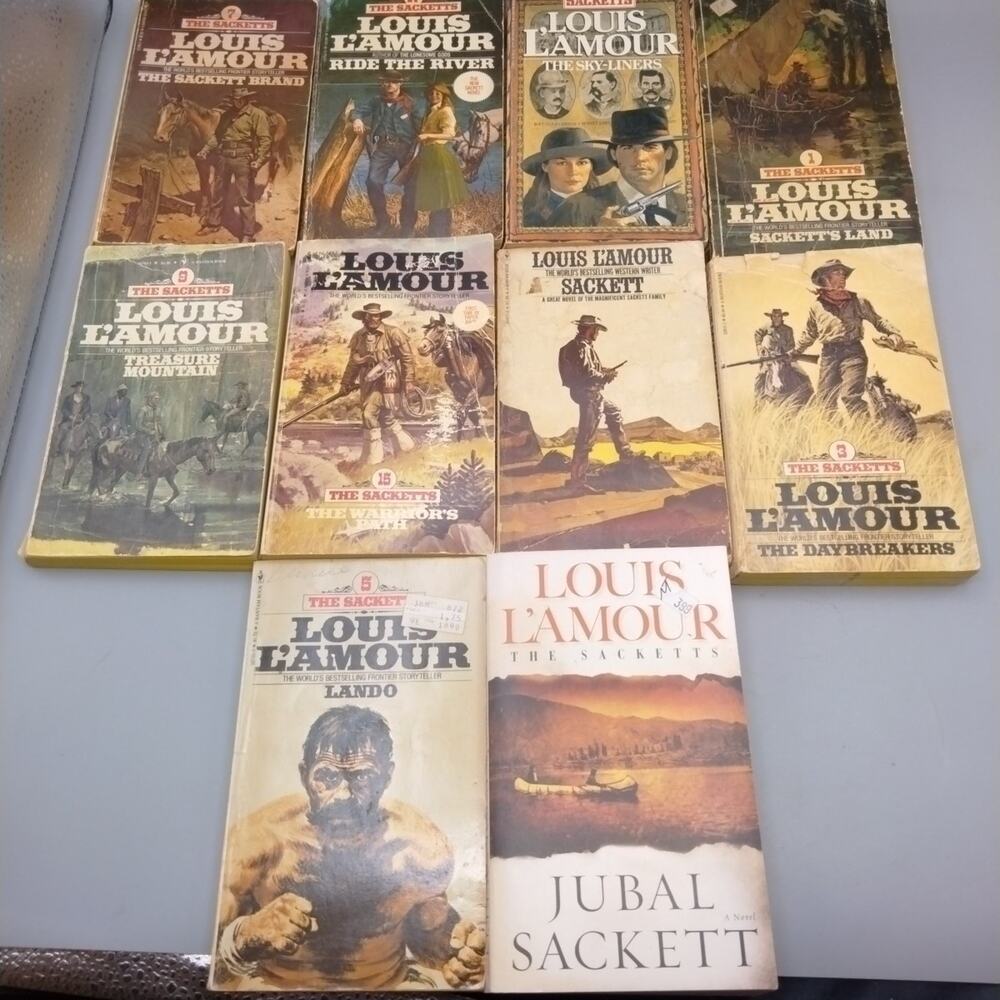 Louis L'Amour Complete Lot Of 10 Sacketts Paperbacks Vtg Western Cowboy (2)